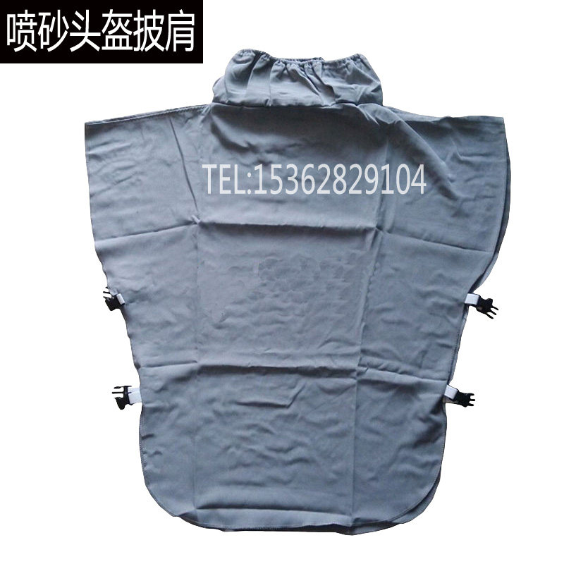 Fully enclosed sand blasting helmet with sand blasting clothing shawl shawl sand jacket sand jacket sanding dust suit