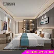 Express hotel furniture Full set of custom hotel bed Hotel apartment Guest room inn TV cabinet Luggage cabinet Wardrobe