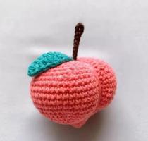 (057) Pink Peach Peach Handmade Wool Tutorial Doll Crochet Illustration