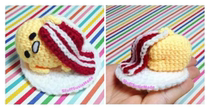 (431) egg yolk king lazy egg Jun brooch illustration handmade wool tutorial doll crochet diagram