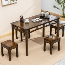 Tea table and chair combination bamboo Chinese style simple Zen Kung Fu tea table tea table induction cooker