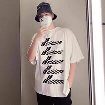 Tidal Alphabet Printed Short Sleeves Oversize Easy Summer for men and women T-shirts