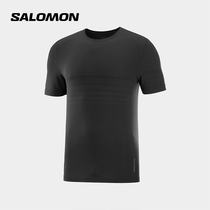 salomon Salomon seamless breathable T-shirt for mens spring and summer outdoor sport hiking for casual white black short sleeves