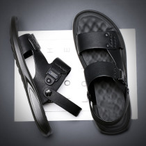 Genuine Leather Sandals Men 2022 Summer New Outdoor Dual-use Non-slip Breathable Slippers Trendy Casual Men Beach Shoes