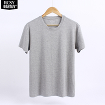 Summer thin pajama tops men loose size 200 pounds short sleeves T-shirt round neck Mordell cotton ice silk home jacket