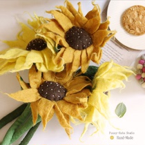 ins Wind sunny bouquet wool felt finished sunflower sunflower home decoration decoration art mix vase