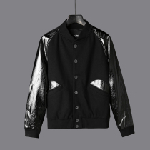 Winter straight down#9 charm high-end mens UHN8M0002 handsome shiny stitching wool coat coat winter