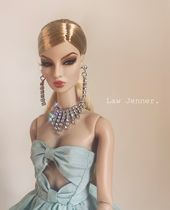 mydoll] 6 minutes baby jewelry - luxury rhinestone earring necklace (welded rhinestone non-stick diamond)
