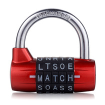 Large 5 English letter Lock 5 rounds gym cabinet gate code lock secret room game props