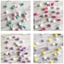 Nordic ins Wind Home soft clothing childrens room pendant Net Red Girl room decoration macaron color hair ball string hanging ornaments