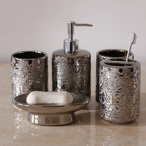 Star Xuan Workshop Ceramics Nordic Brief Wash Suit Toilet Brush Lotion Bottle Toilet Gargling Cup Toothbrush Cup Kit