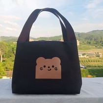Hand-carrying rice bag bento bag square box bag handbag womens lunch box bag waterproof denim bag womens bag small square bag