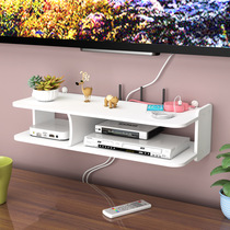 Living room TV set-top box Wall shelf Router storage box Wall-mounted bedroom decoration partition free hole