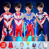Childrens Day Ultraman clothes Shake sound COS performance competition Luo Obdiga short sleeve boy Ultraman jumpsuit