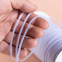 Rubber band elastic band elastic belt elastic belt leg closure thin flat narrow underwear elastic black and white rubber belt accessories