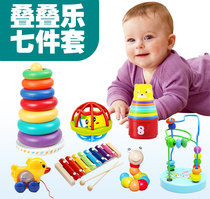  Ferrule colorful stacking music Rainbow tower tumbler layer by layer Infant early education educational toy 6-12 months old