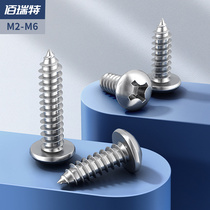 304 Stainless Steel Self-tapping Screw Round Head Phillips Self-tapping Screw Daquan Accessories Wood Screw M2M3M4M5M6