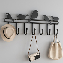 Adhesive hook strong viscose A row of doors wall-mounted clothes hanger strong non-perforated long strip storage rack