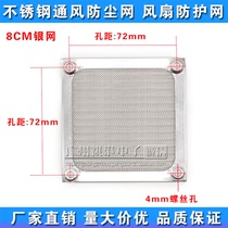 80mm dustproof net Stainless steel dustproof net cover 8CM cooling fan metal protective net Chassis protective net cover
