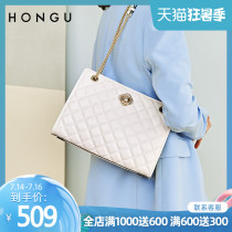 Red Valley bag womens bag 2021 new fashion leather shoulder armpit bag fashion atmosphere Lingge chain bag messenger bag