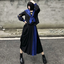 (Shenbei JK)Original Lin Donghuahai genuine JK uniform bad long skirt dark girl sailor suit suit