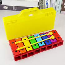 ORF children percussion eight-tone brick piano sound block aluminum plate piano color 8-tone brick school teaching aids playing piano knock