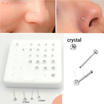 Nasal nail 925 silver nose and earnail nail ear and nail nail with diamond and silver jewelry for men and women