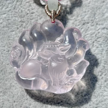 即決 0323e752 天然水晶【ブラックルチル】九尾の狐ペンダント 46x33.5x8.5mm (穴開け無料） 商品一覧トップ｜パワーストーン専門店-水晶工房-