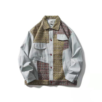 Mai Axi 21 autumn Japanese striped color matching stitching tooling jacket men and women trend retro casual couple jacket