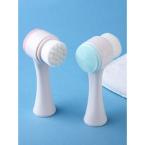 Net red recommended manual face brush cleansing brush Black head brush double-sided brush soft hair silicone face wash instrument face artifact