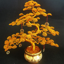 Aluminum wire handicrafts living room indoor bonsai fortune tree money tree money tree opening fortune decoration decoration