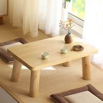 Kang table rural old-fashioned home eating solid wood new Chinese tatami sitting on the ground mobile small table small coffee table simple