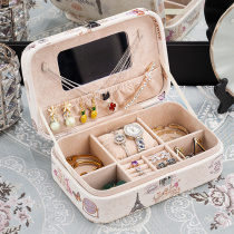 Jewelry box Princess earrings earrings packing box European leather dressing box minimalist handwear gift box female