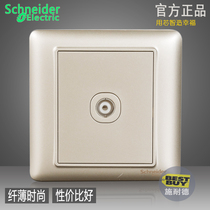 Schneider Electric Switch Socket Single TV Socket Panel Wall Weak Electric Cable TV Ruiyjin
