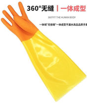 Thickening dishwashing durable waterproof gloves extending washing clothehousecleaning plus heating and insurance rubber