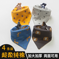 Saliva Towel Baby Pure Cotton Walled Mouth Autumn Winter Newborn Baby Super Soft Waterproof Large Number Triangular Towel Boy Girl Scarf