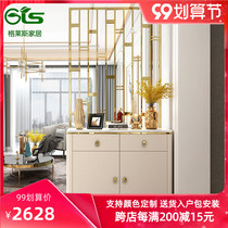 American light luxury porch cabinet shoe cabinet integrated simple post modern living room screen partition decoration cabinet entrance hall cabinet