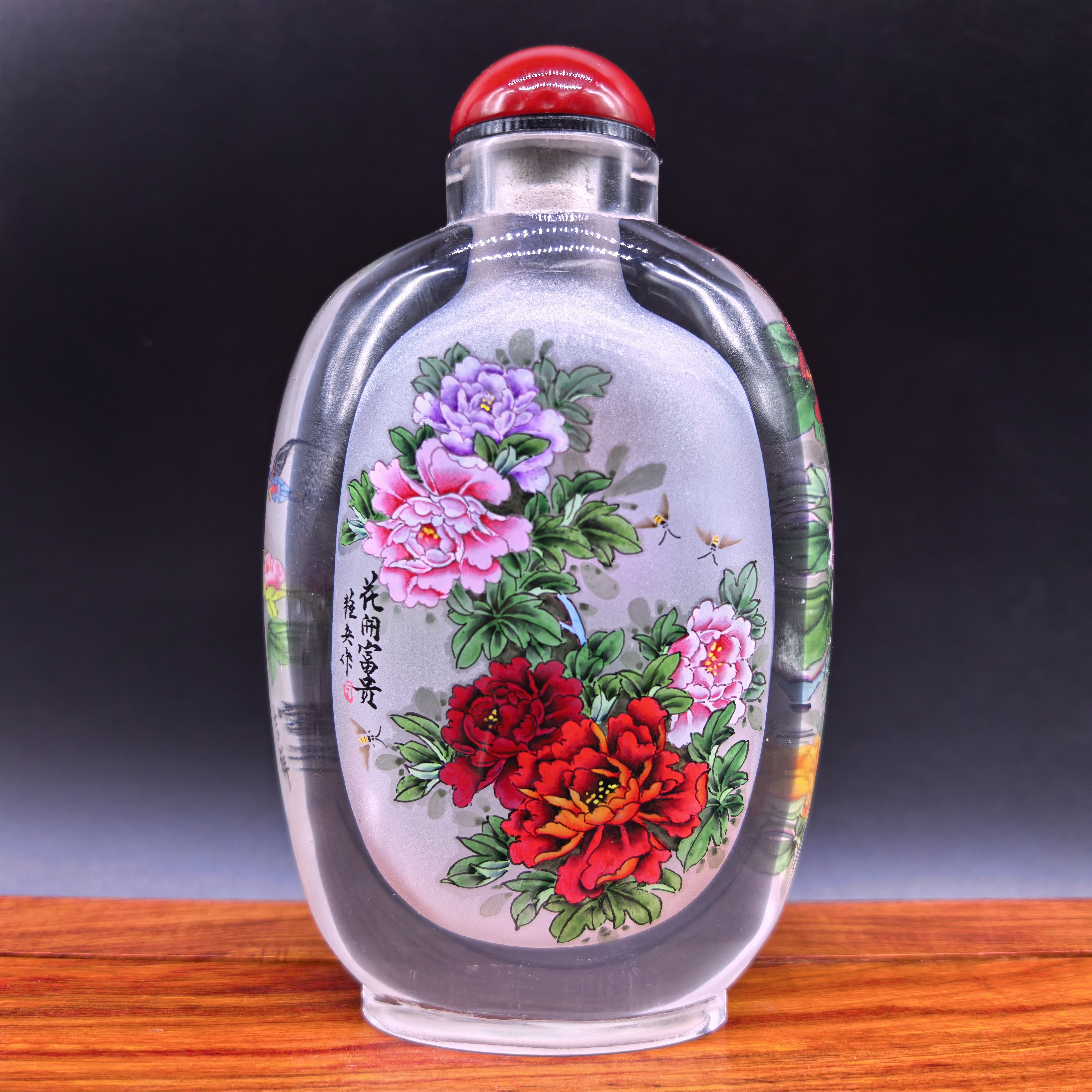 水晶‥鼻煙壺親壺 天然水晶內畫花鳥鼻煙壺| 裕華網店| 香港百貨老字號| 香港禮品店