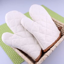 Thick cotton microwave oven gloves High temperature insulation gloves Oven baking anti-scalding gloves 2pcs