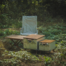 Reforged snow peak containing box matching table leg North American black walnuts solid wood hand for retro camping glamming