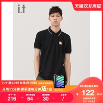 it :CHOCOOLATE mens polo shirt 2021 summer new casual minimalist pattern stitching 1062XSG