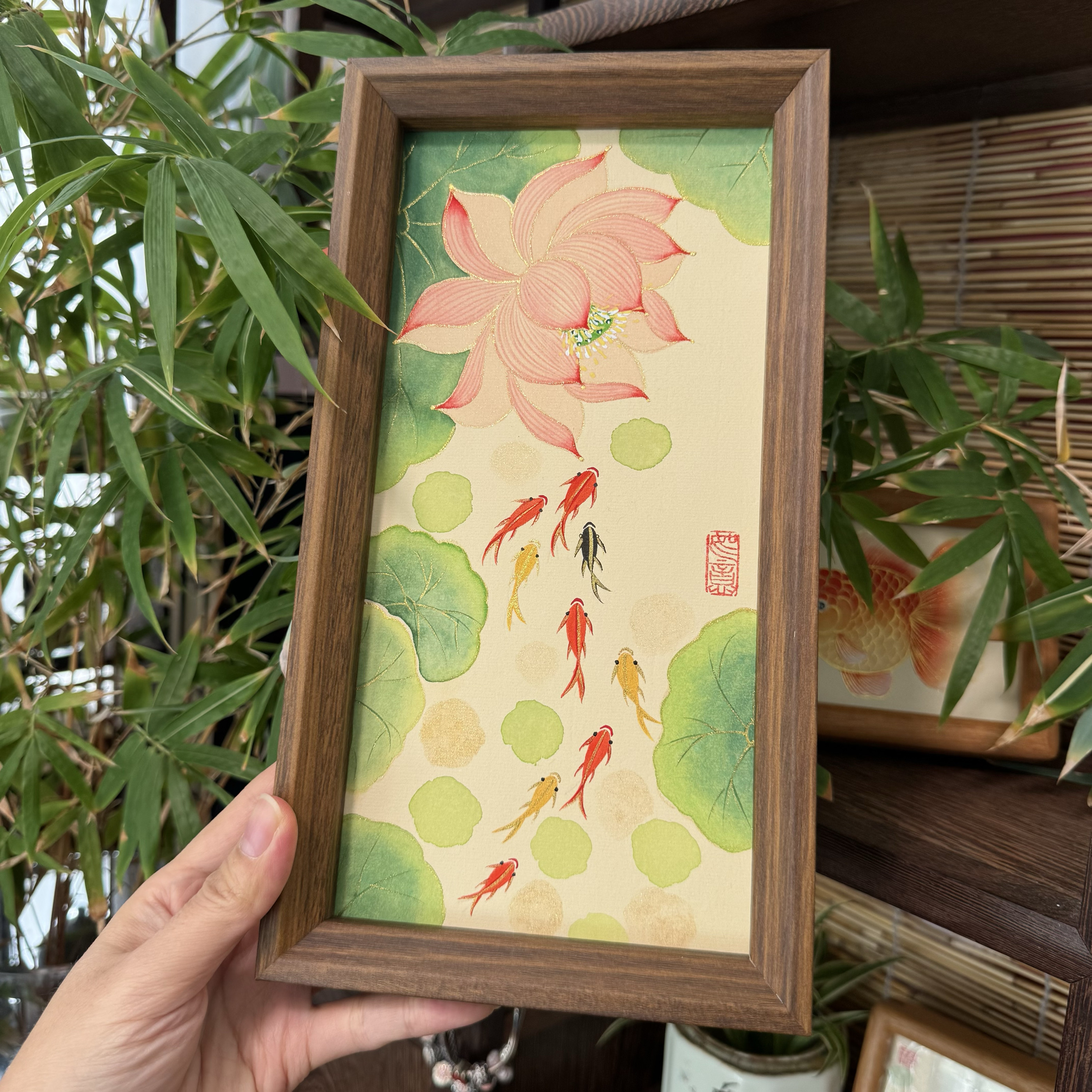 中国掛軸 荷花九魚図 九魚図 蓮 鯉 四尺中堂画 中国美術 開運 縁起物 荷花九鲤图轴-荷花九鲤图轴促销价格、荷花九鲤图轴品牌- 淘宝