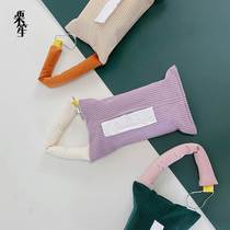 Li Sheng Creative Cute Car Tissue Box Household Simple Solid Color Tissue Bag Desktop Tissue Set Living Room Storage Box