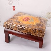 Solid Wood fine embroidered Buddha pad kneeling pad Lotus home futon thick square meditation pad cushion God kowtow pad