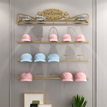 Special cap shelf display rack storage wrought iron European hanging rack coat rack cap rack cap rack cap shelf