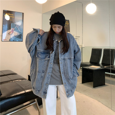 taobao agent Spring retro denim sexy jacket, top, plus size