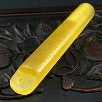 Qing Dynasty official court Imperial Ancient Law old glazed cat eyes in the yellow old feather tube cap tube antique hanging