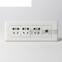 CHINT switch socket 118 type NEW5G three-plug nine-hole plus TV multi-function socket four DIY