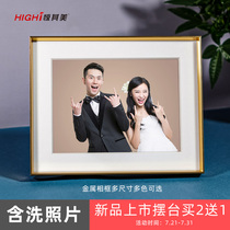  Set up a table to wash photos custom photo frames wedding photos family portraits wall-hanging home bedrooms modern minimalist style decorative picture frames