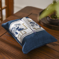 Living room New Chinese style brief Fashion Net Red Creativity Living Room Pumping Paper Box Containing Paper Towel Bag Cloth Art Onboard Tissue Box